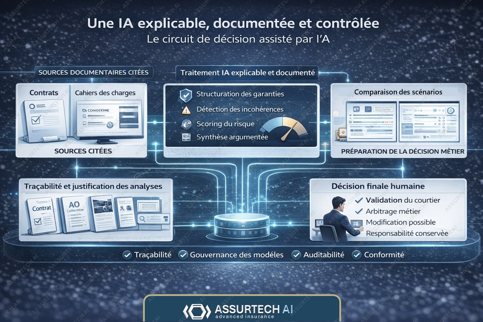 Illustration : mécanisme RAG et traçabilité