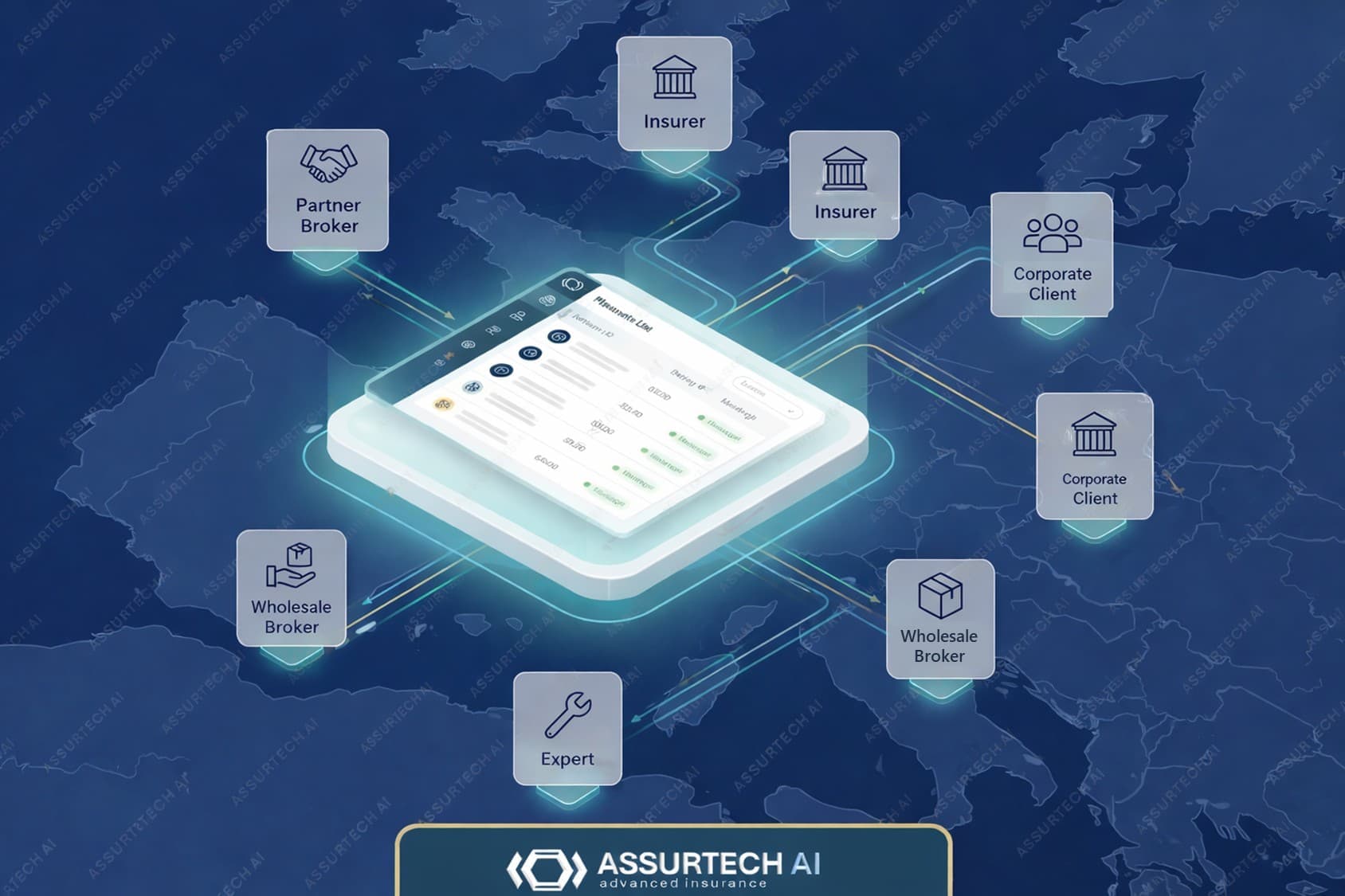 Abbildung: Brokernetzwerk Assurtech AI